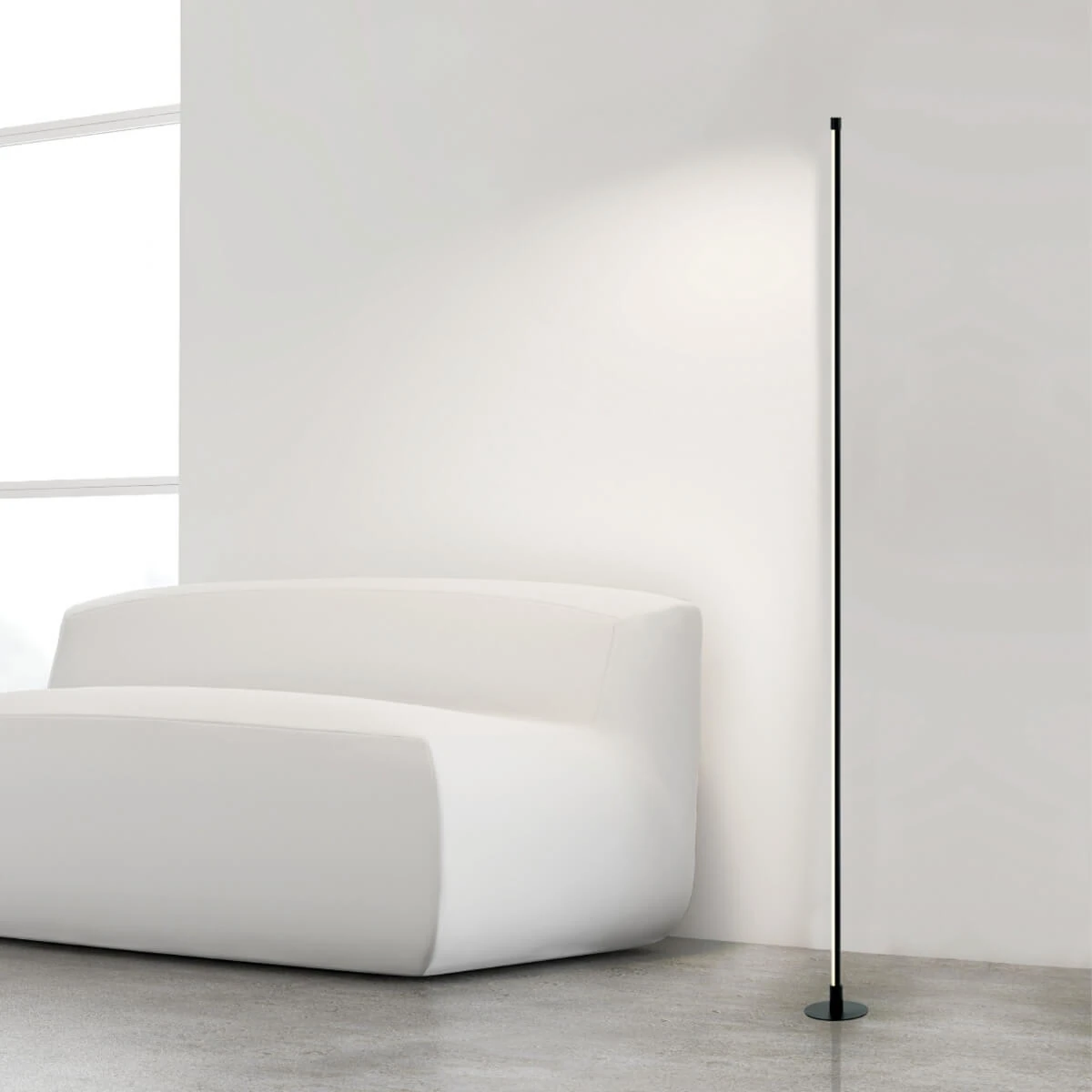 LED Floor Lamp 20W – Linear, Black, Minimalist