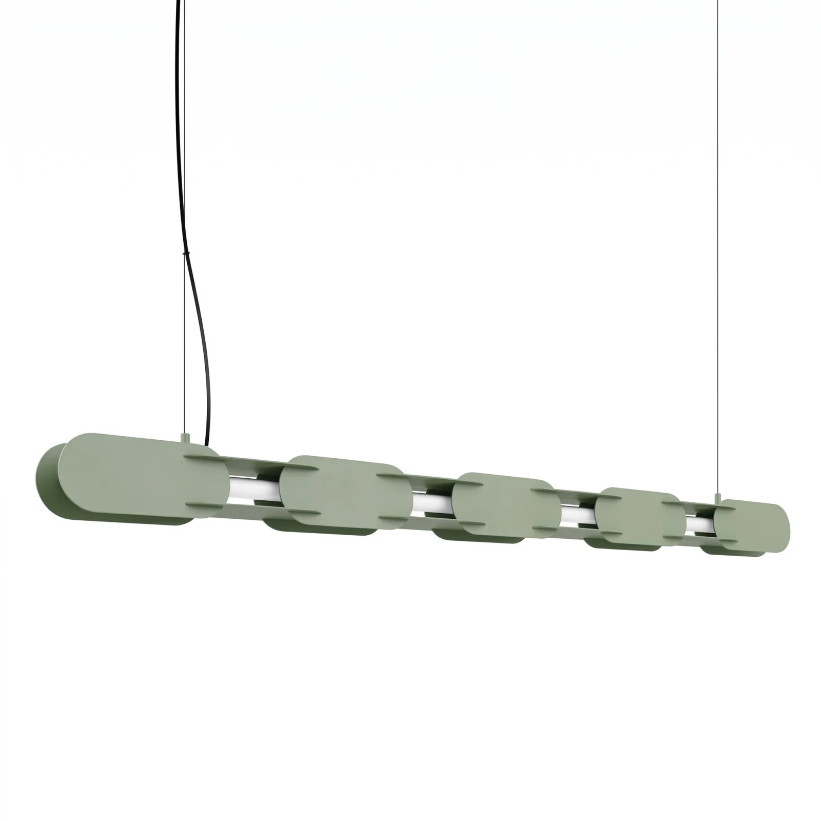 Pakabinamas šviestuvas 158 cm – linijinis, alyvuogių žalias, DALI