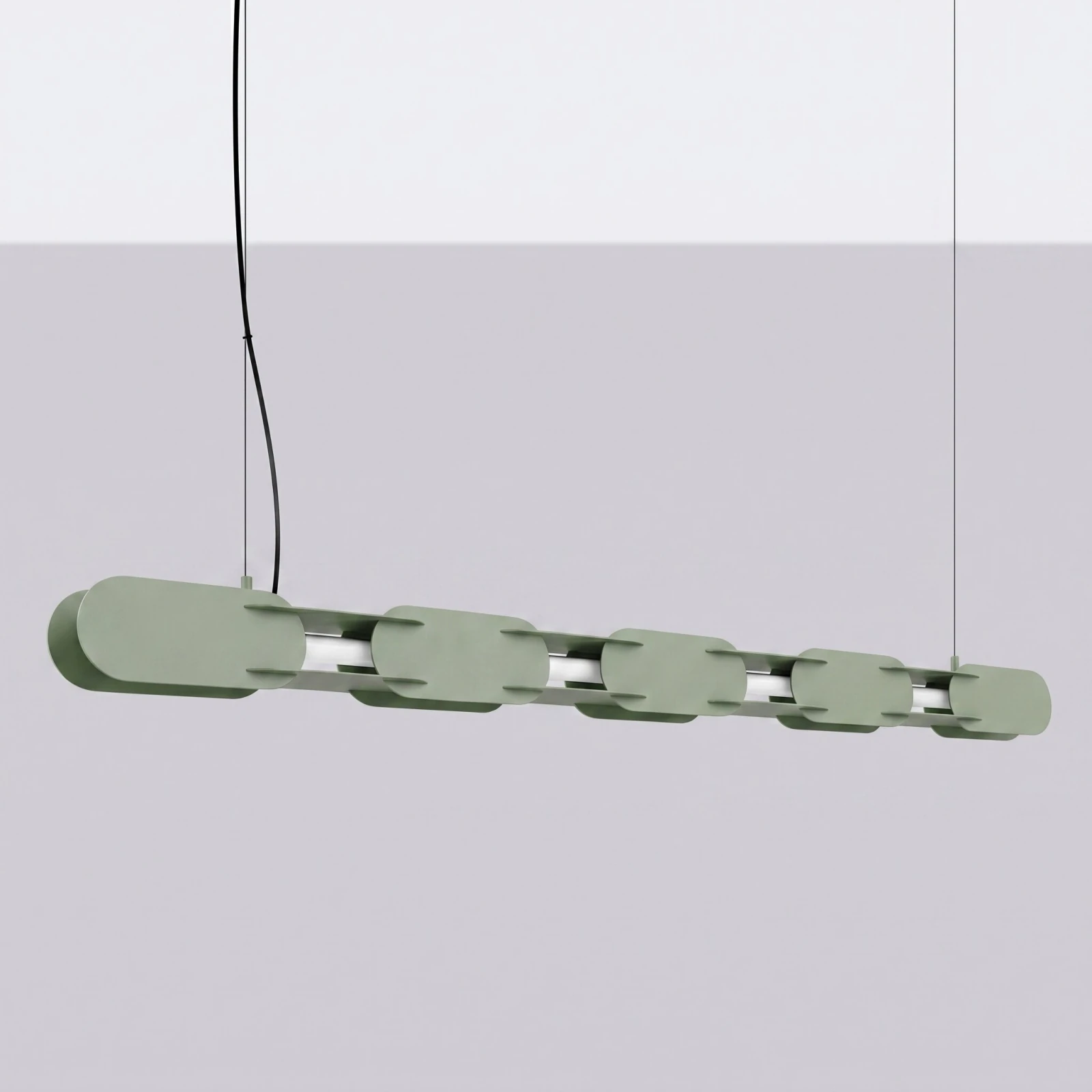 Pakabinamas šviestuvas 158 cm – linijinis, alyvuogių žalias, DALI