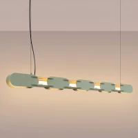 Pakabinamas šviestuvas 158 cm – linijinis, alyvuogių žalias, DALI - Nuotrauka 1