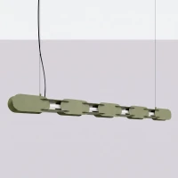 Pendant lamp 158 cm – linear, olive green, DALI dimmable - Image 3