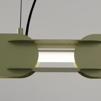 Pendant lamp 158 cm – linear, olive green, DALI dimmable - Image 4