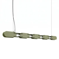 Pendant lamp 158 cm – linear, olive green, DALI dimmable - Image 2