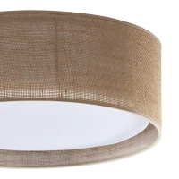 Ceiling lamp 60 cm – round, jute shade, magnetic assembly - Image 3