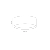 Ceiling lamp 60 cm – round, jute shade, magnetic assembly - Image 4
