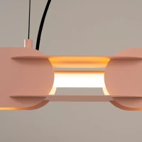 Pakabinamas šviestuvas 158 cm – linijinis, persikinis, LED 3000K - Nuotrauka 4