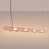 Pakabinamas šviestuvas 158 cm – linijinis, persikinis, LED 3000K - Nuotrauka 1