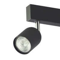 6xGU10 ceiling light – linear, black, adjustable heads - Image 2