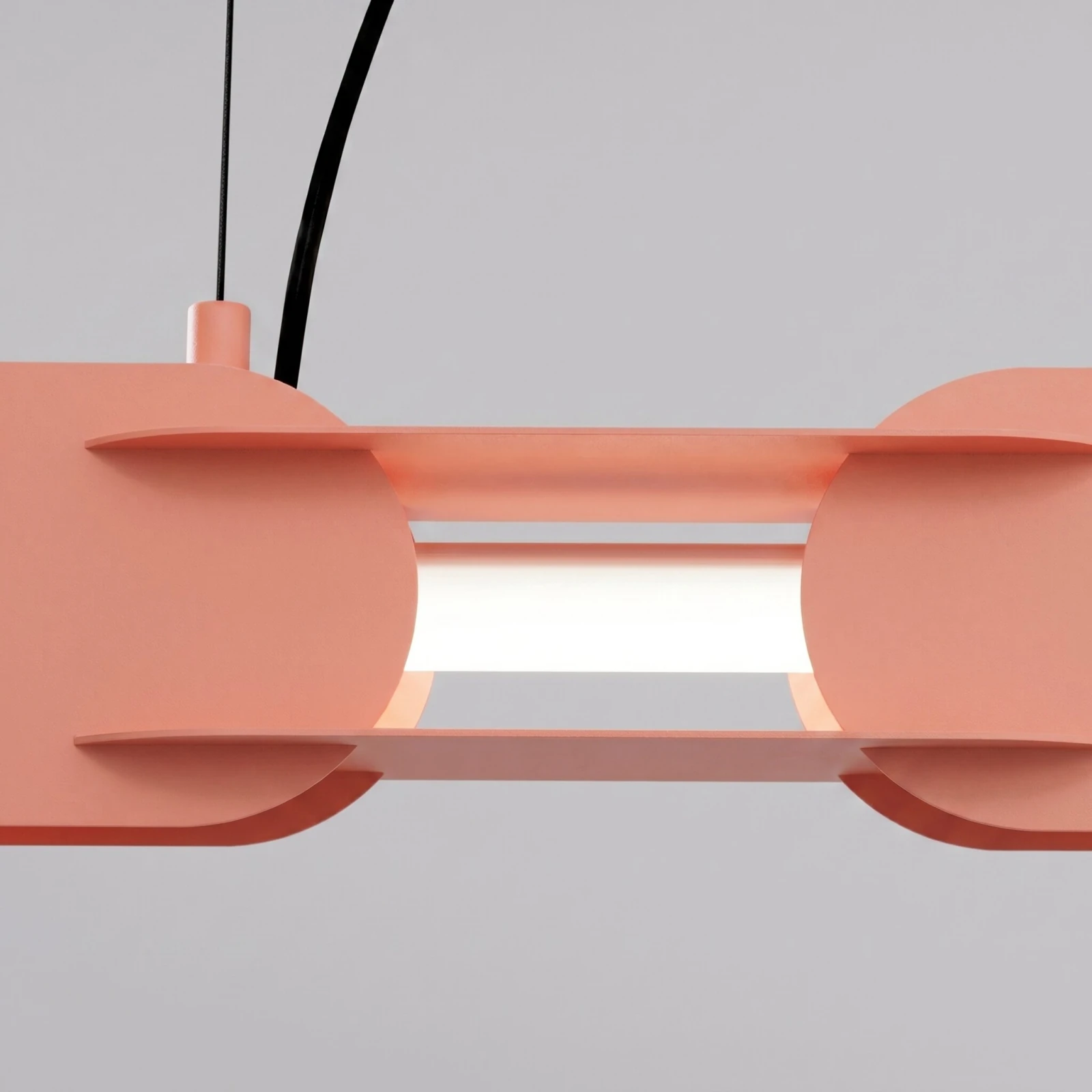 Pendant lamp 158 cm – linear, peach, DALI dimmable