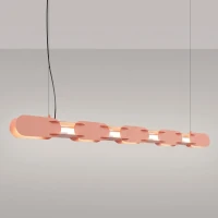 Pendant lamp 158 cm – linear, peach, DALI dimmable - Image 1