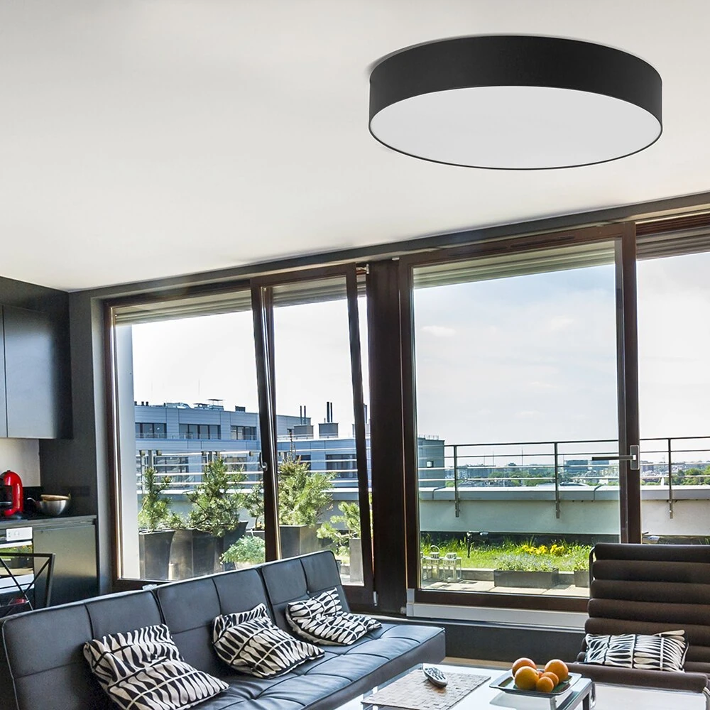 RONDO ceiling light 60 cm – round, beige and white, 4-light