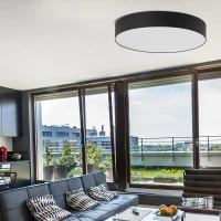 RONDO ceiling light 60 cm – round, beige and white, 4-light - Image 1