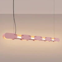 Pakabinamas LED šviestuvas 158 cm – linijinis, rožinis, DALI dimeriuojamas - Nuotrauka 1