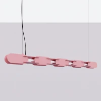 Pakabinamas LED šviestuvas 158 cm – linijinis, rožinis, DALI dimeriuojamas - Nuotrauka 3