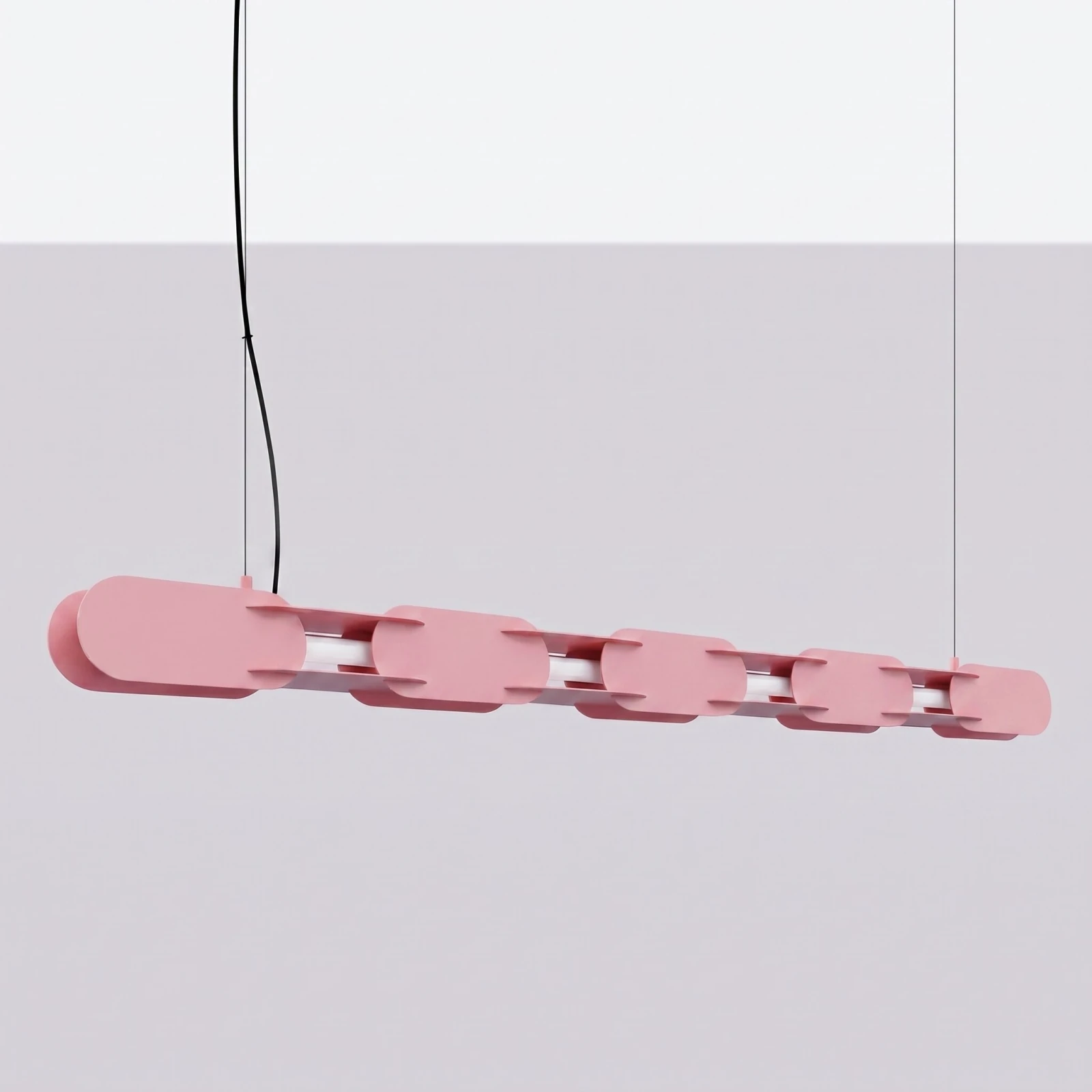 Pakabinamas šviestuvas 158 cm – linijinis, rožinis, CRI98 LED