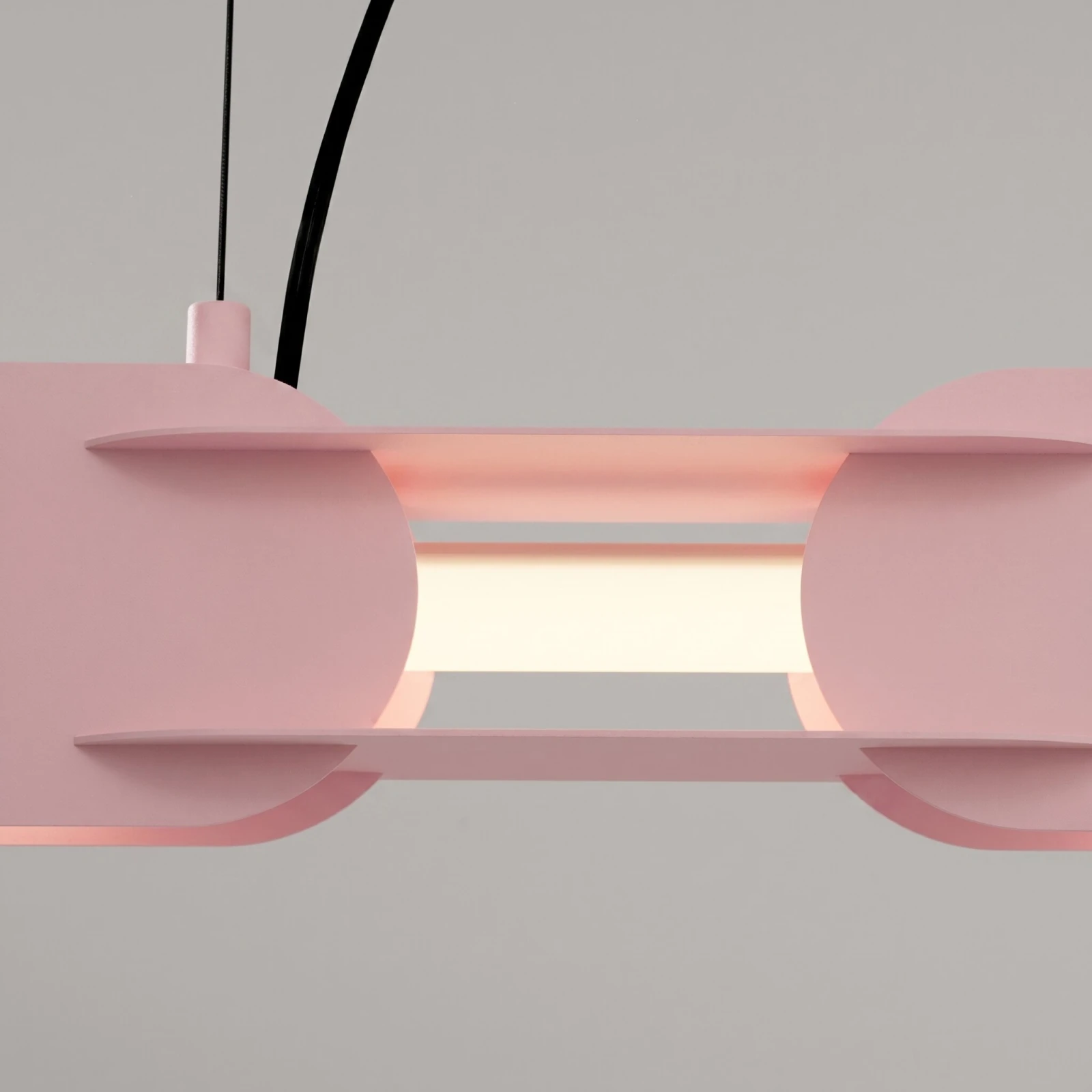 Pakabinamas šviestuvas 158 cm – linijinis, rožinis, CRI98 LED