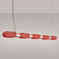 Pakabinamas šviestuvas 158 cm – linijinis, raudonas, DALI valdymas - Nuotrauka 1
