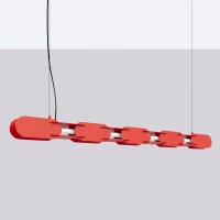 Pakabinamas šviestuvas 158 cm – linijinis, raudonas, DALI valdymas - Nuotrauka 3