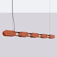 Pakabinamas LED šviestuvas 158 cm – linijinis, raudona, DALI - Nuotrauka 3