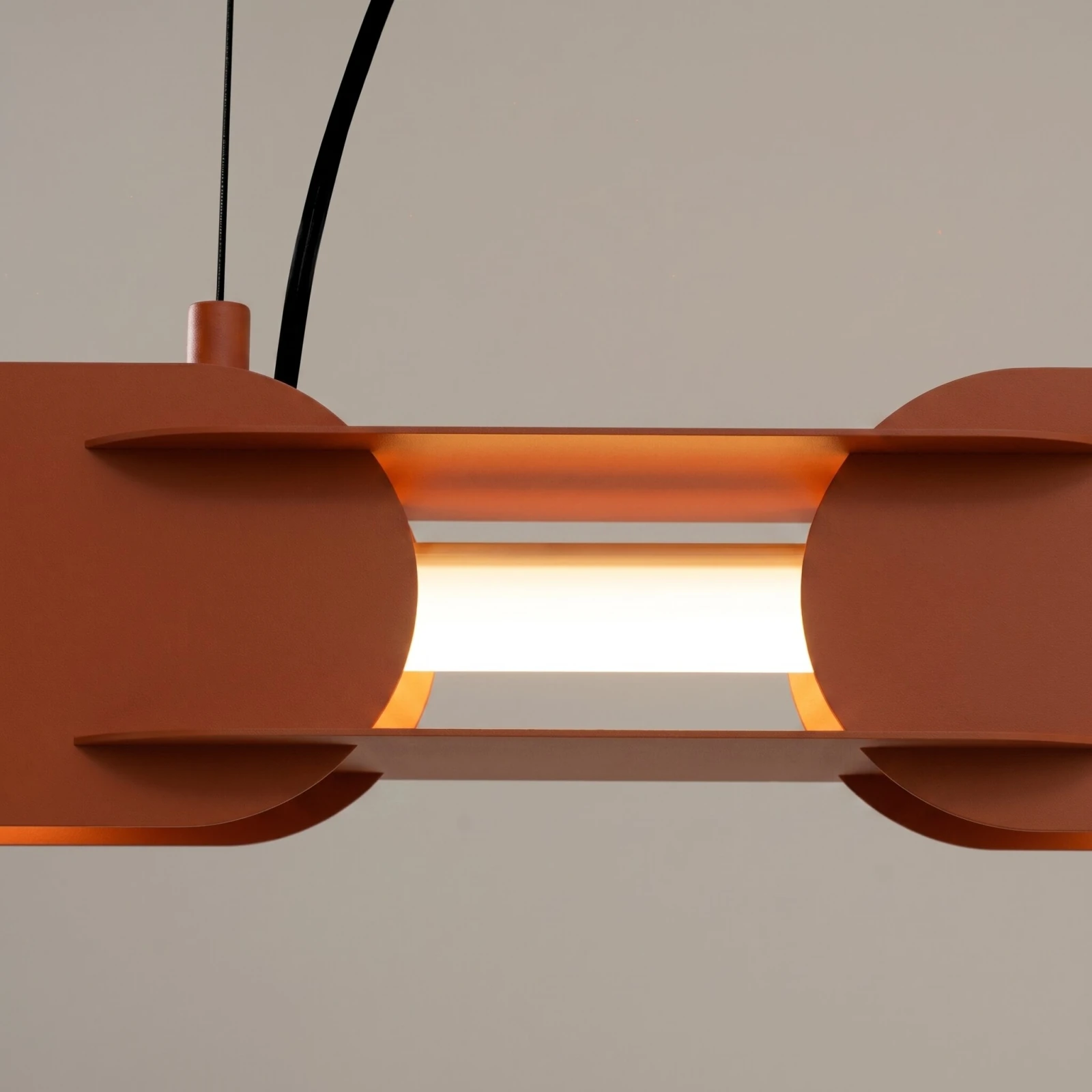 Pakabinamas LED šviestuvas 158 cm – linijinis, raudona, DALI