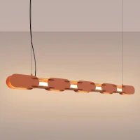 Pakabinamas LED šviestuvas 158 cm – linijinis, raudona, DALI - Nuotrauka 1