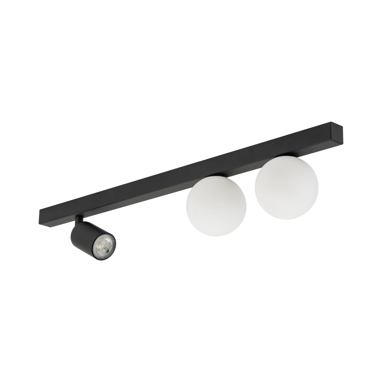 VOX ceiling light 3-light, linear, black and white, adjustable