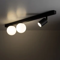 VOX ceiling light 3-light, linear, black and white, adjustable - Image 1