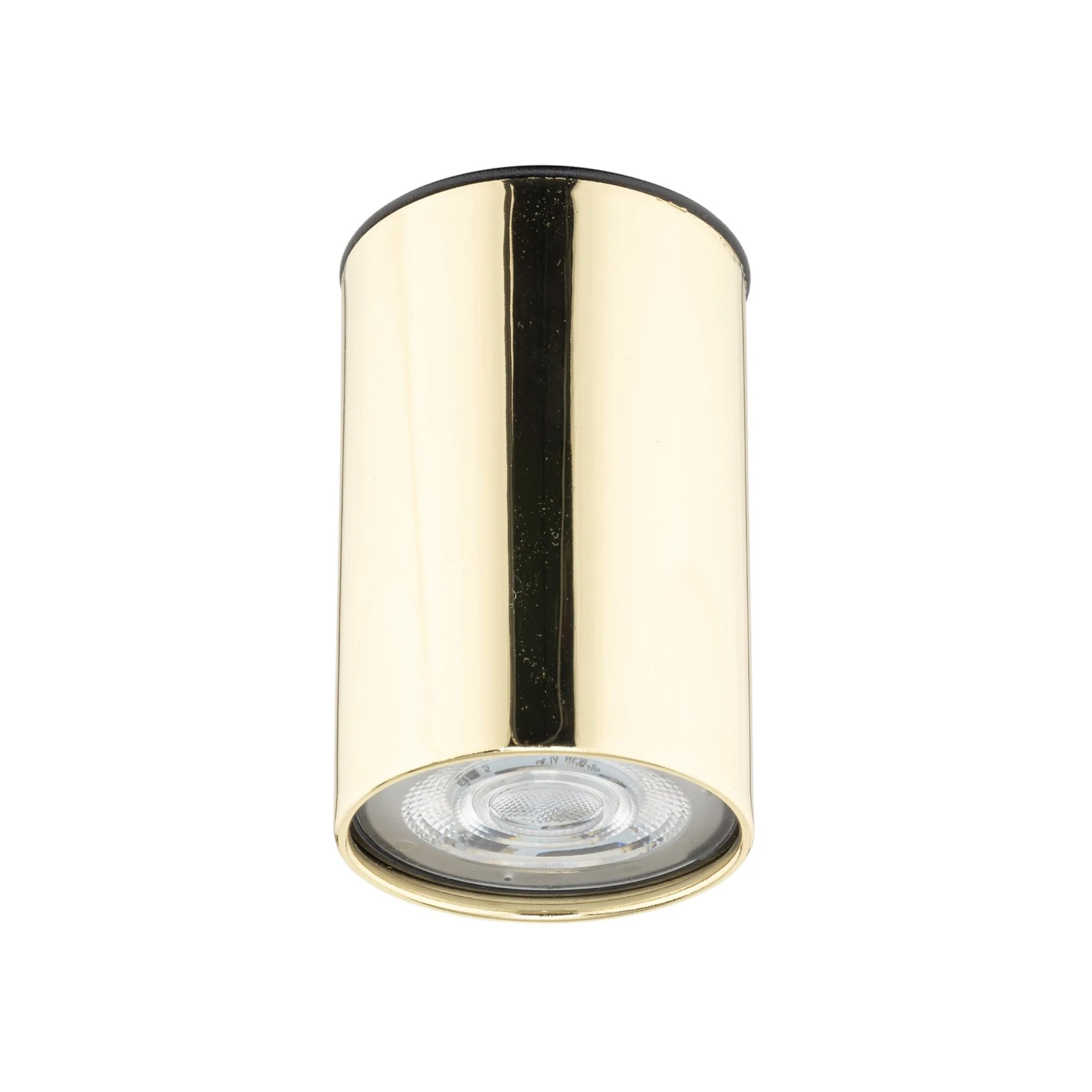 Ceiling light 10 W – round, black and gold, directional