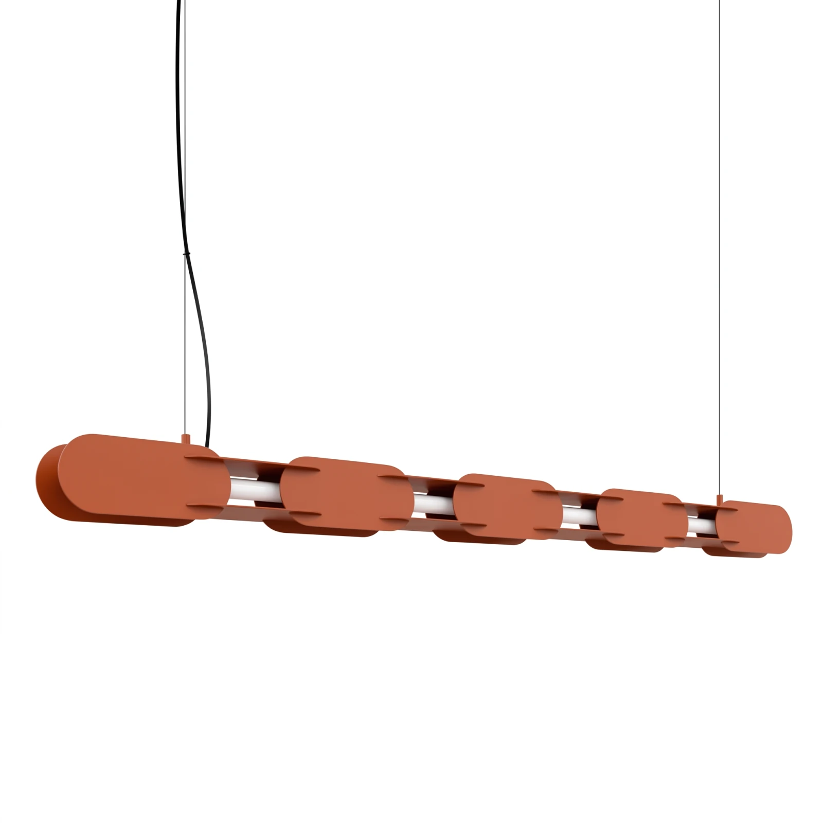 Pendant lamp 158 cm – linear chain, red ochre, CRI98