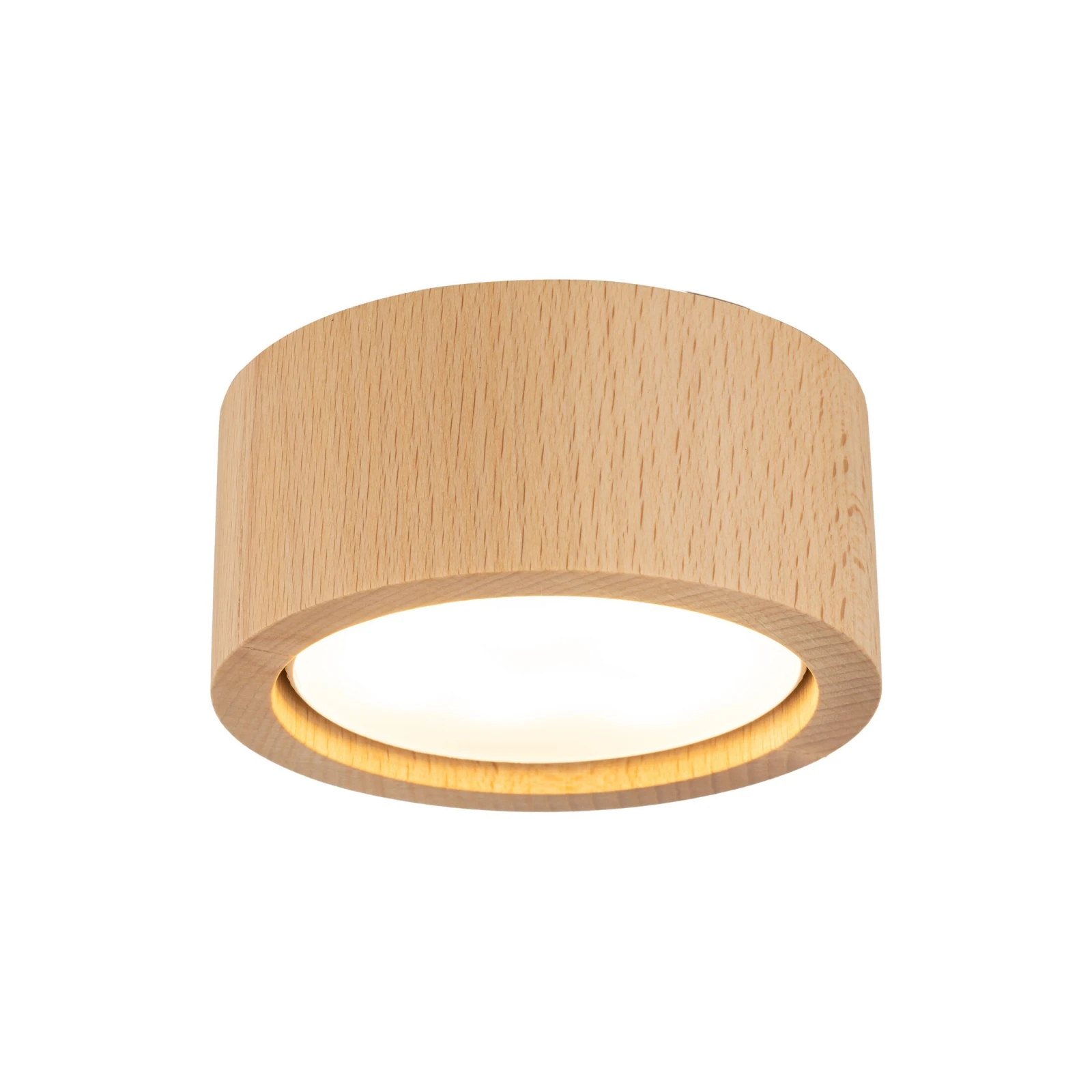 Ceiling light 11 W – cylindrical, beech finish, GU10
