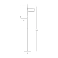 Floor LED Light 12W – Brushed Gold, Adjustable Reflectors - Image 4