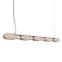 Pakabinamas šviestuvas 158 cm – linijinis, pilkai ruda, DALI - Nuotrauka 2