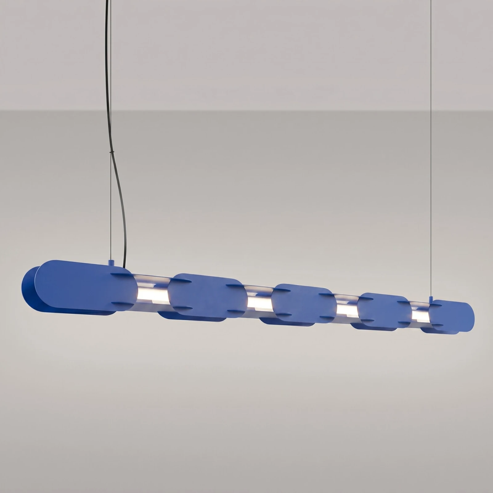 Pendant lamp 158 cm – linear, ultramarine, LED 4000K