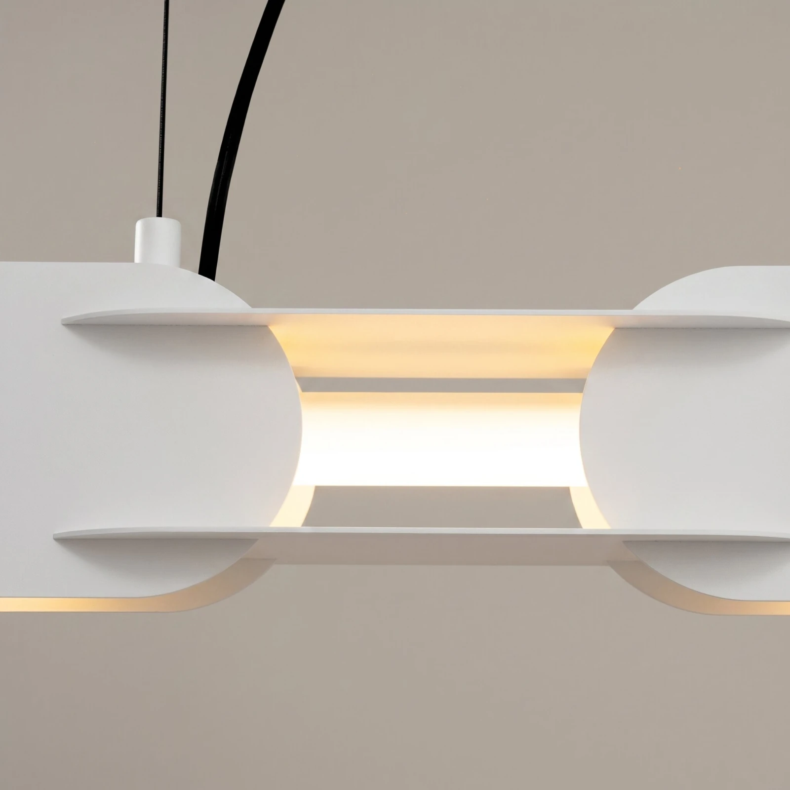 Pendant lamp 158 cm – linear, white, DALI dimmable