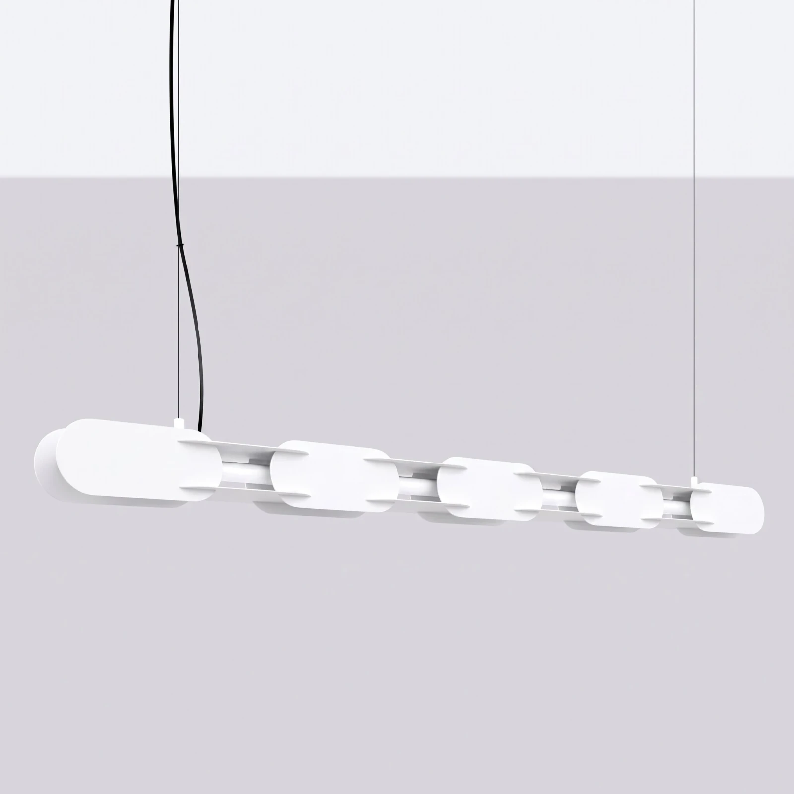 Pendant lamp 158 cm – linear, white, DALI dimmable