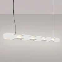 Pendant lamp 158 cm – linear, white, DALI dimmable - Image 1