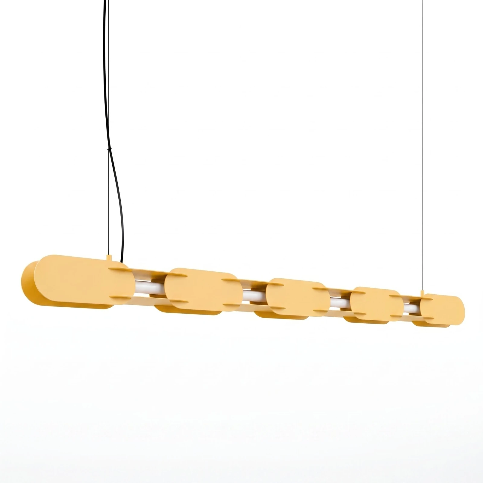 Pakabinamas šviestuvas 158 cm – linijinis, geltonas, Mygtukinis reguliavimas / DALI