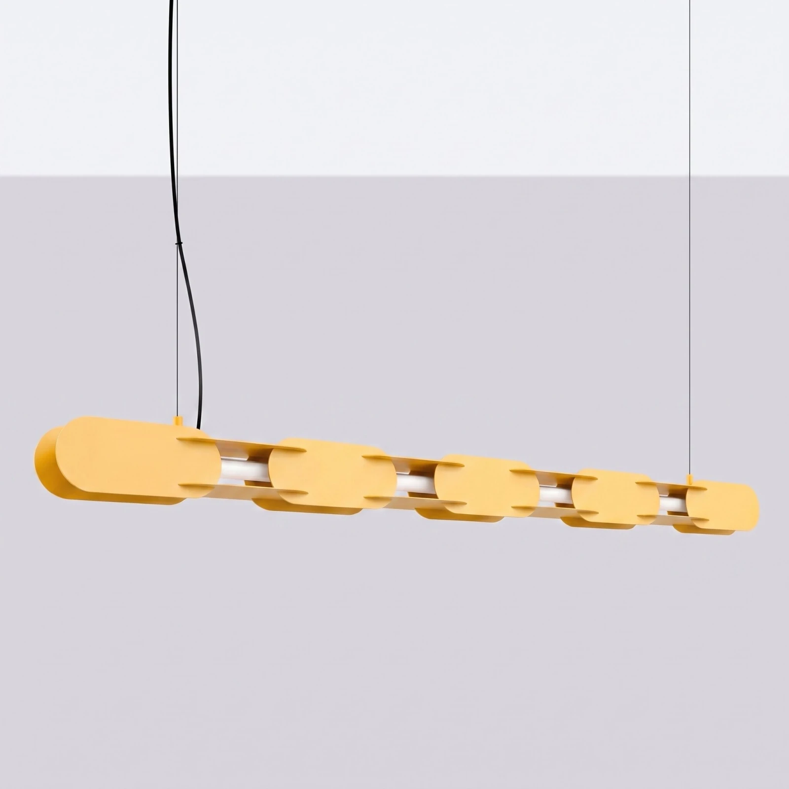 Pakabinamas šviestuvas 158 cm – linijinis, geltonas, DALI LED