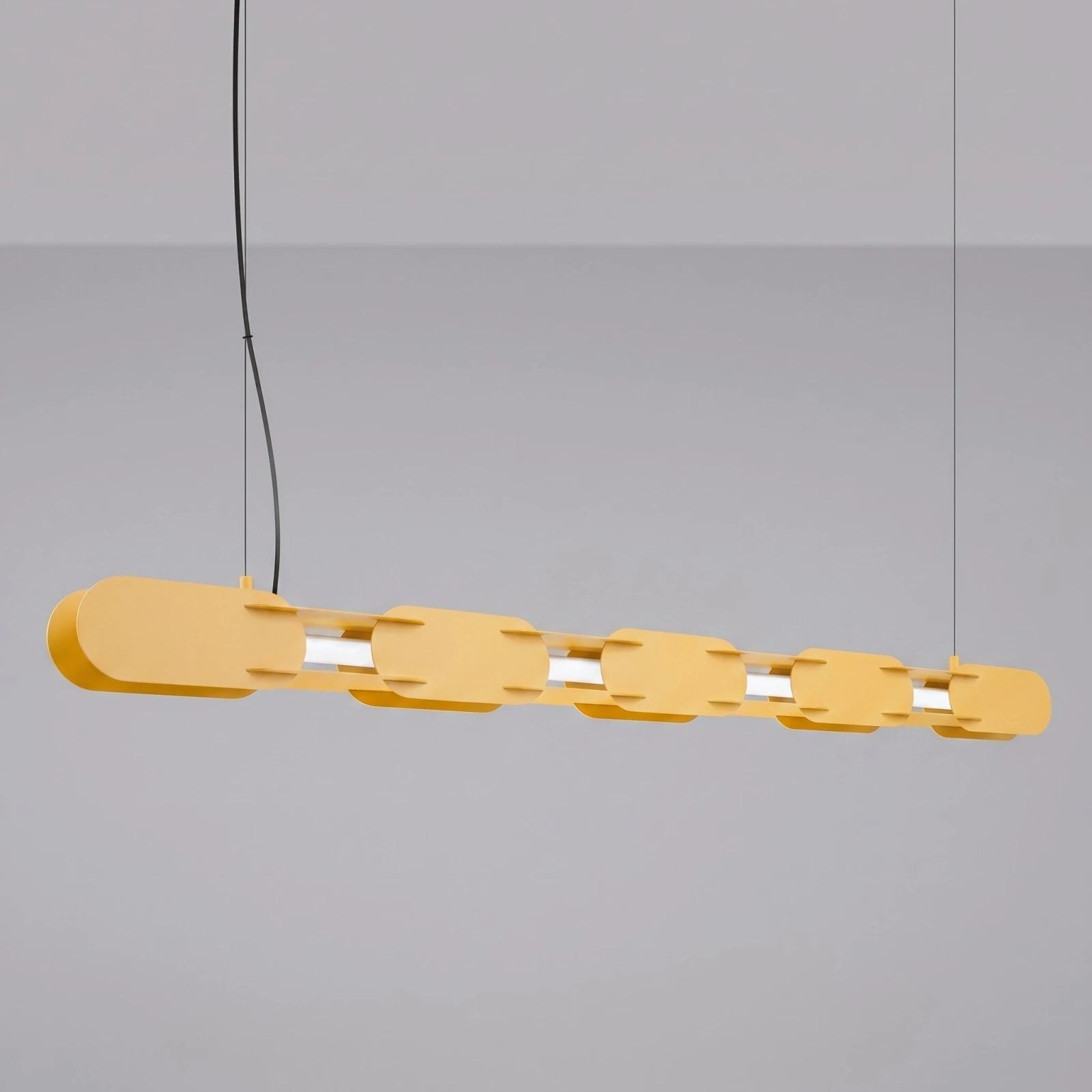 Pakabinamas šviestuvas 158 cm – linijinis, geltonas, DALI LED
