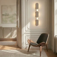 Pakabinamas LED šviestuvas 91 cm – linijinis, smėlio, DALI - Nuotrauka 10