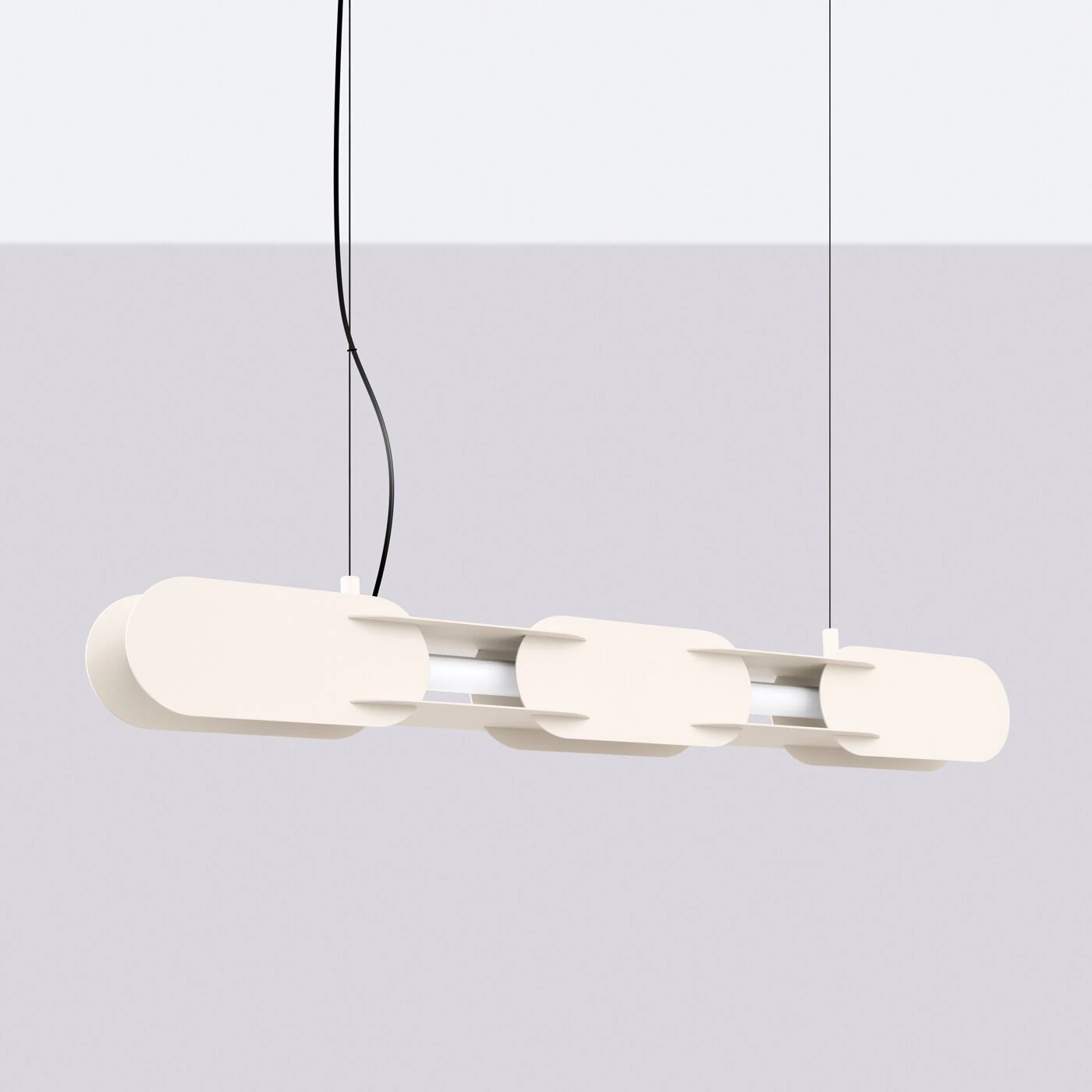 Pakabinamas LED šviestuvas 91 cm – linijinis, smėlio, DALI