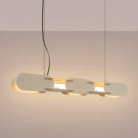 Pakabinamas LED šviestuvas 91 cm – linijinis, smėlio, DALI - Nuotrauka 4