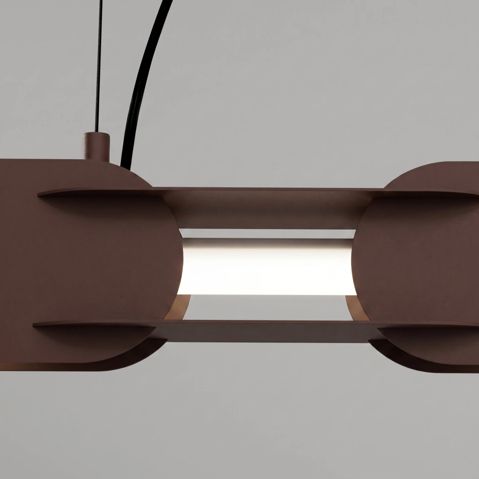 Pakabinamas LED šviestuvas 91 cm – linijinis, smėlio rudas, DALI