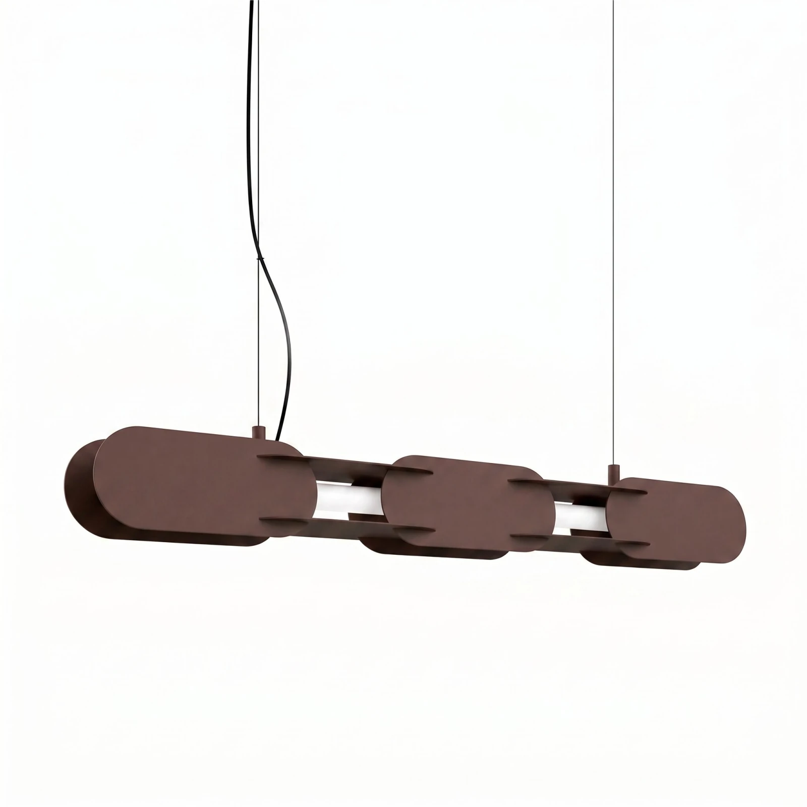 Pakabinamas LED šviestuvas 91 cm – linijinis, smėlio rudas, DALI