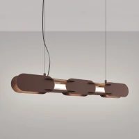 Pakabinamas LED šviestuvas 91 cm – linijinis, smėlio rudas, DALI - Nuotrauka 1