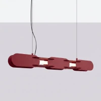 Pakabinamas LED šviestuvas 91 cm – linijinis, burgundinis, DALI - Nuotrauka 3