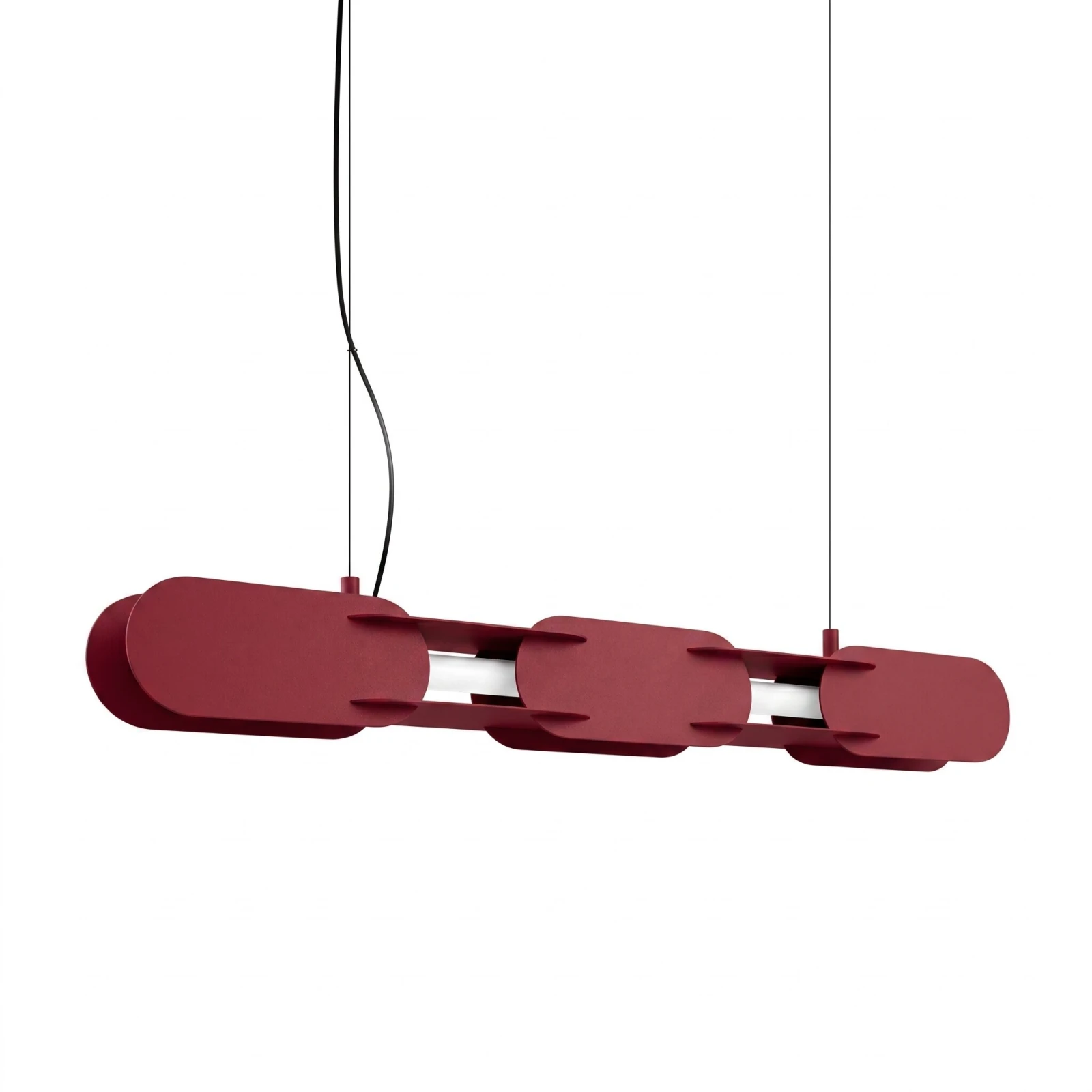 Pakabinamas LED šviestuvas 91 cm – linijinis, burgundinis, DALI