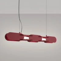 Pakabinamas šviestuvas 91 cm – linijinis, burgundinis, DALI dimdymas - Nuotrauka 1