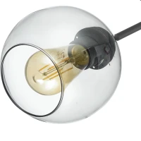 FAIRY ceiling light 3 x 15 W – black frame, glass shades - Image 3