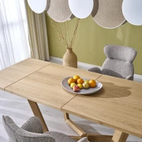 Pendant 15 W fixture – 5 linen and jute shades, wood beam - Image 6